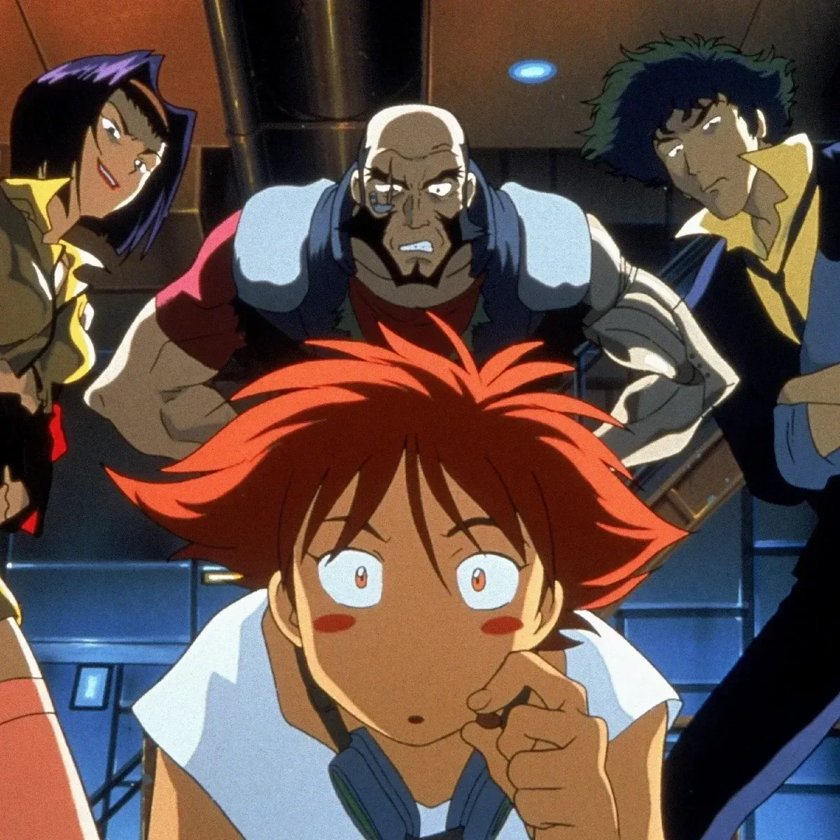 Cowboy Bebop looking at camera